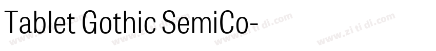 Tablet Gothic SemiCo字体转换